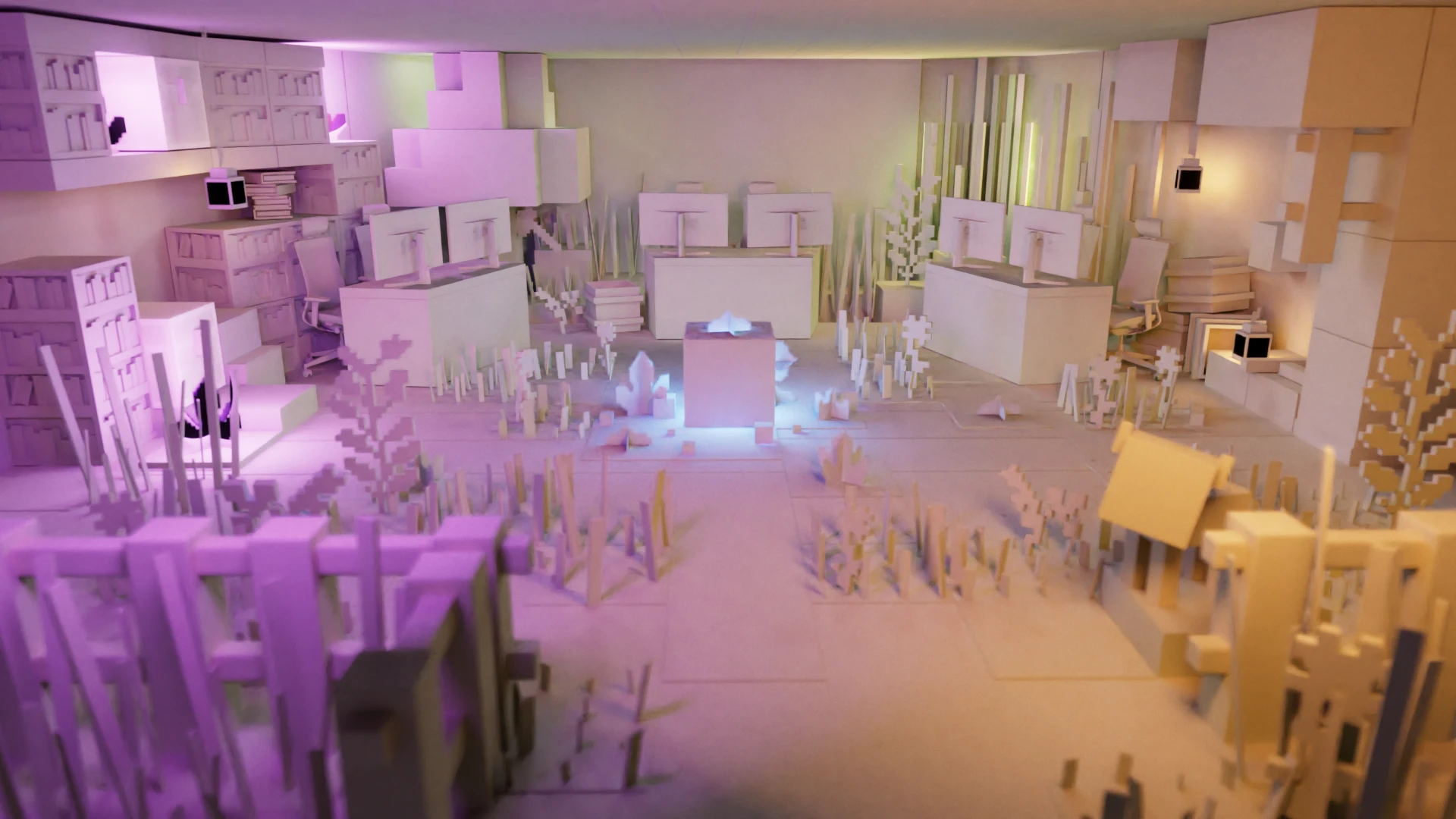 Inoxtag — Arena Minecraft — Les volumes et la lumière