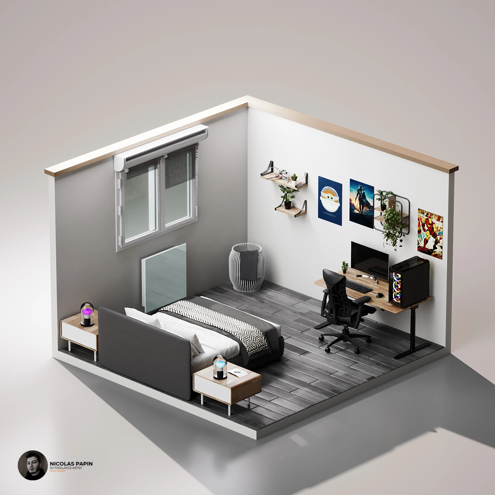 Isometric Art — composition 3D isométrique 1