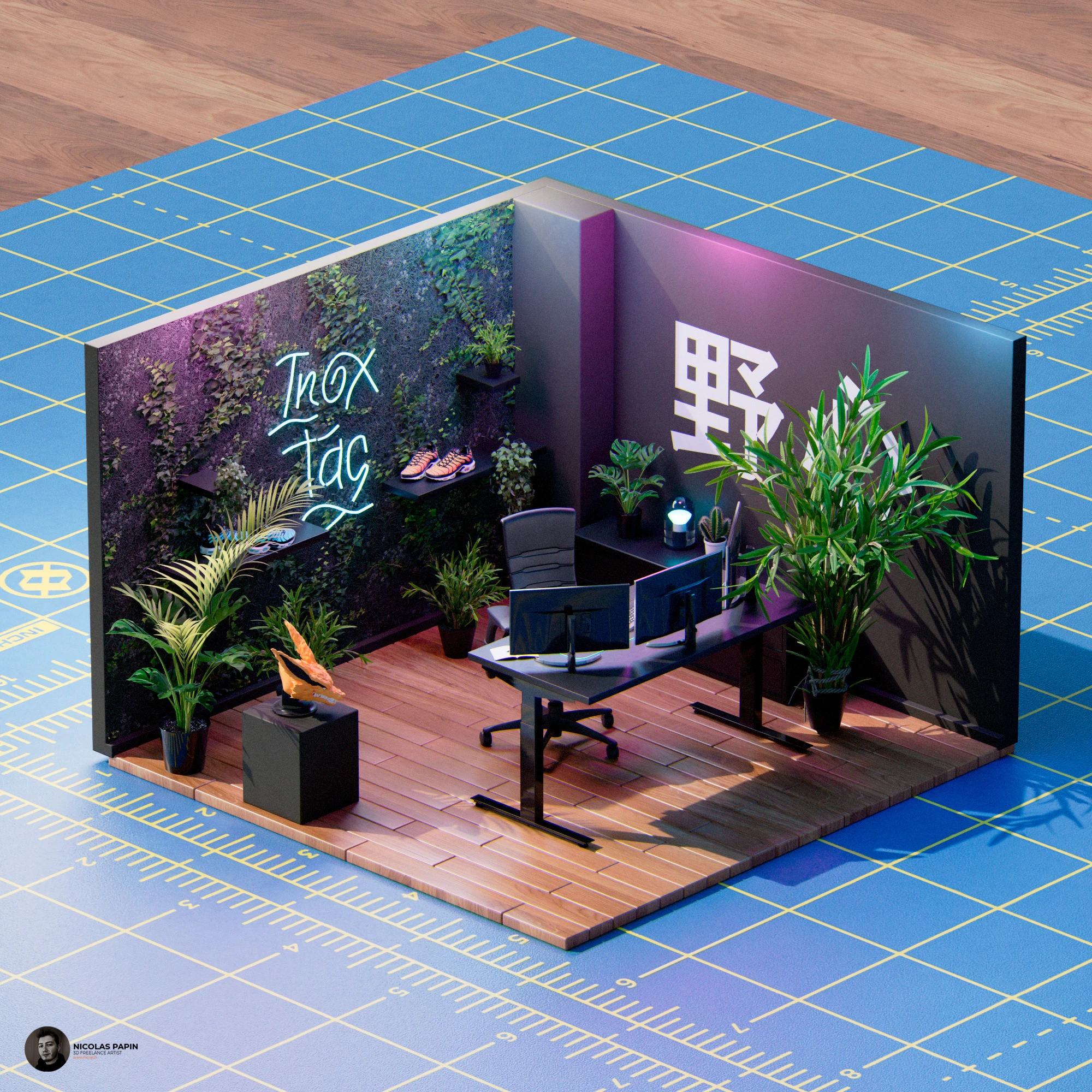 Isometric Art — composition 3D isométrique 13
