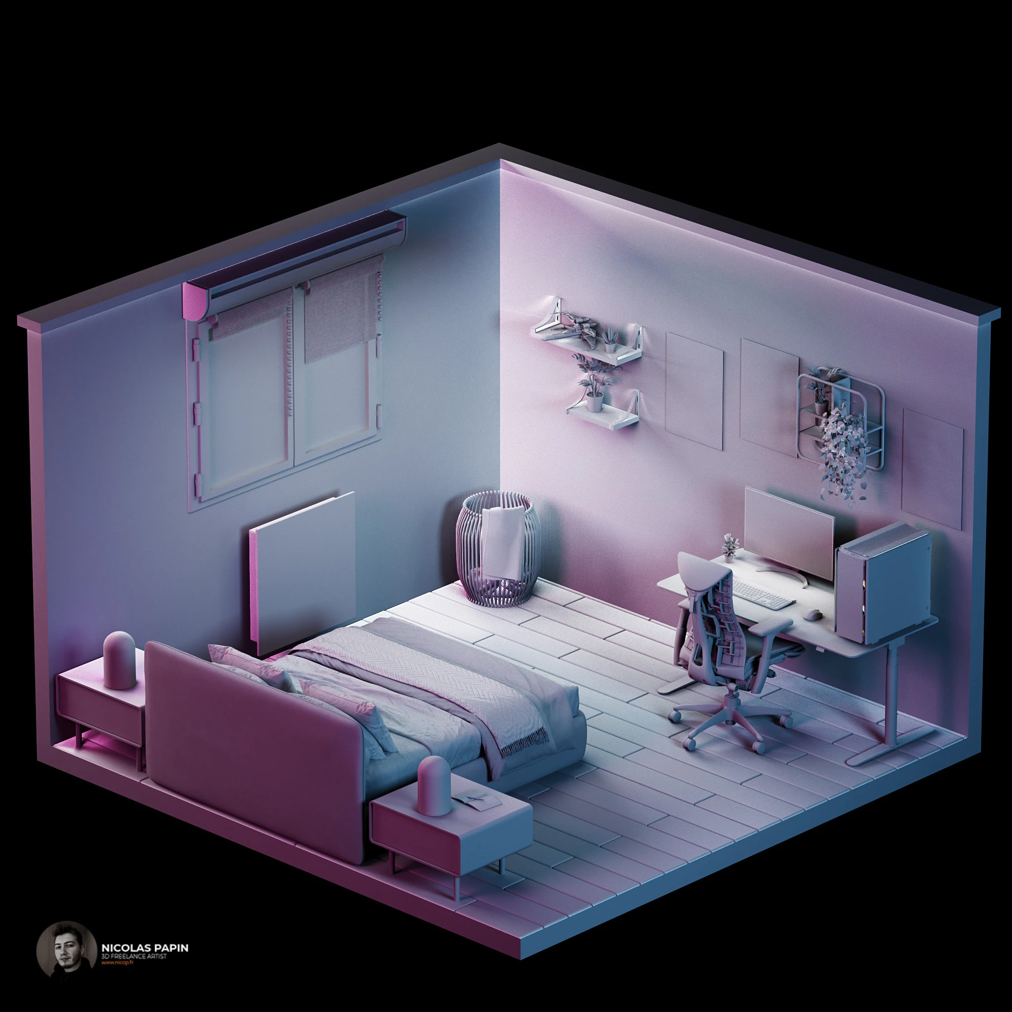 Isometric Art — composition 3D isométrique 7