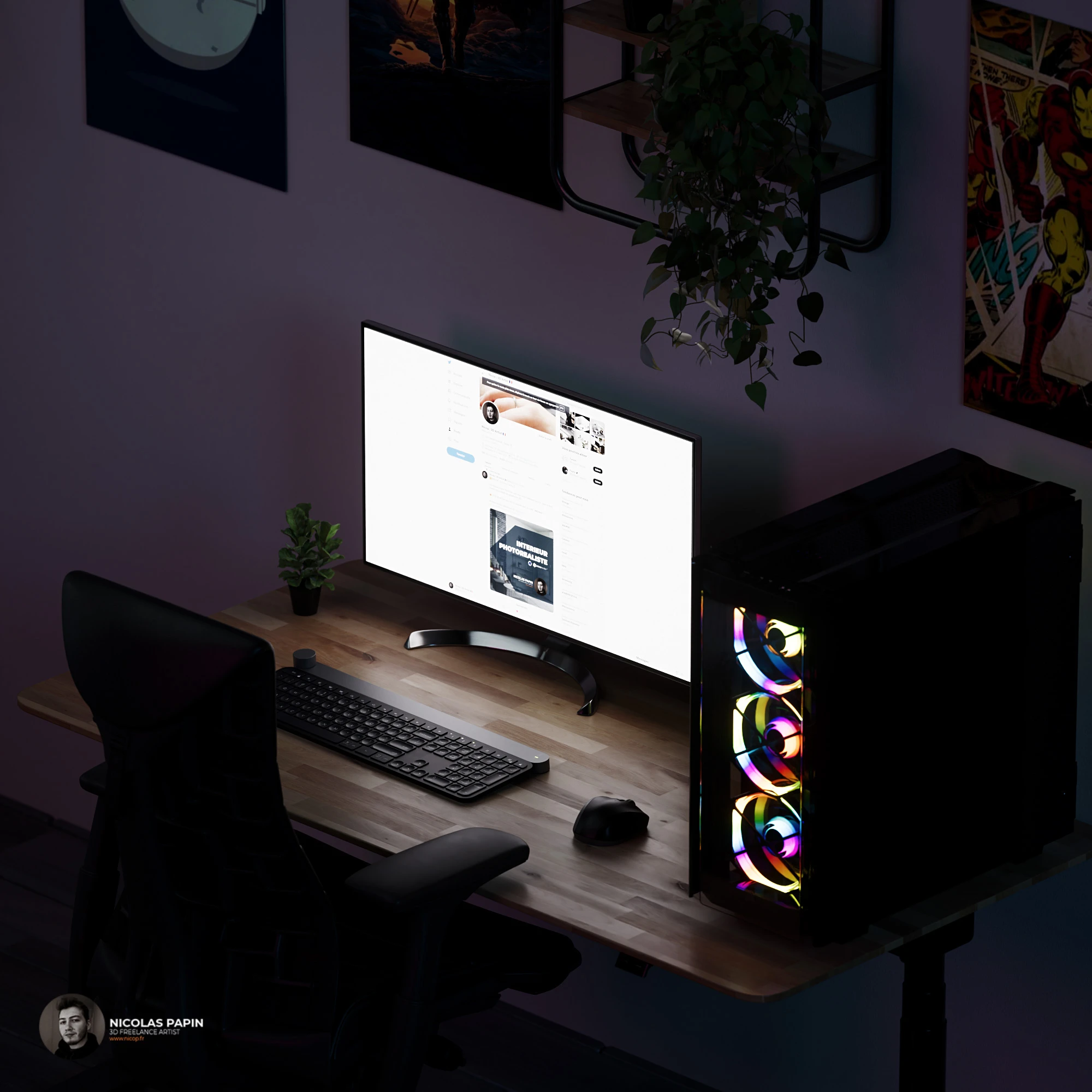 Isometric Art — composition 3D isométrique 10