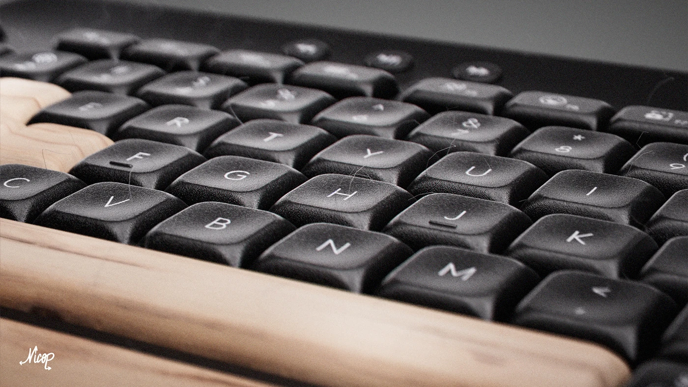 Logitech K650 — CGI — étude 3D, vue 7