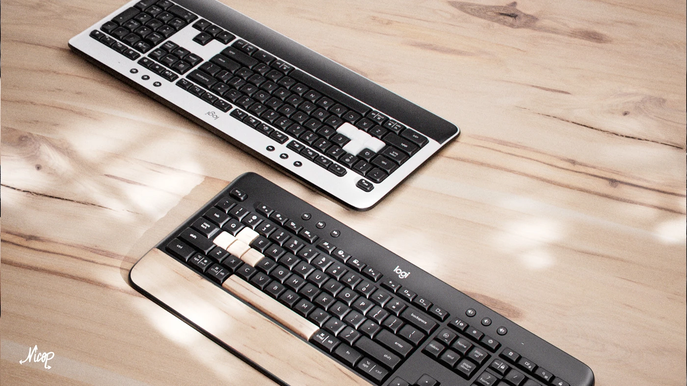 Logitech K650 — CGI — étude 3D, vue 8