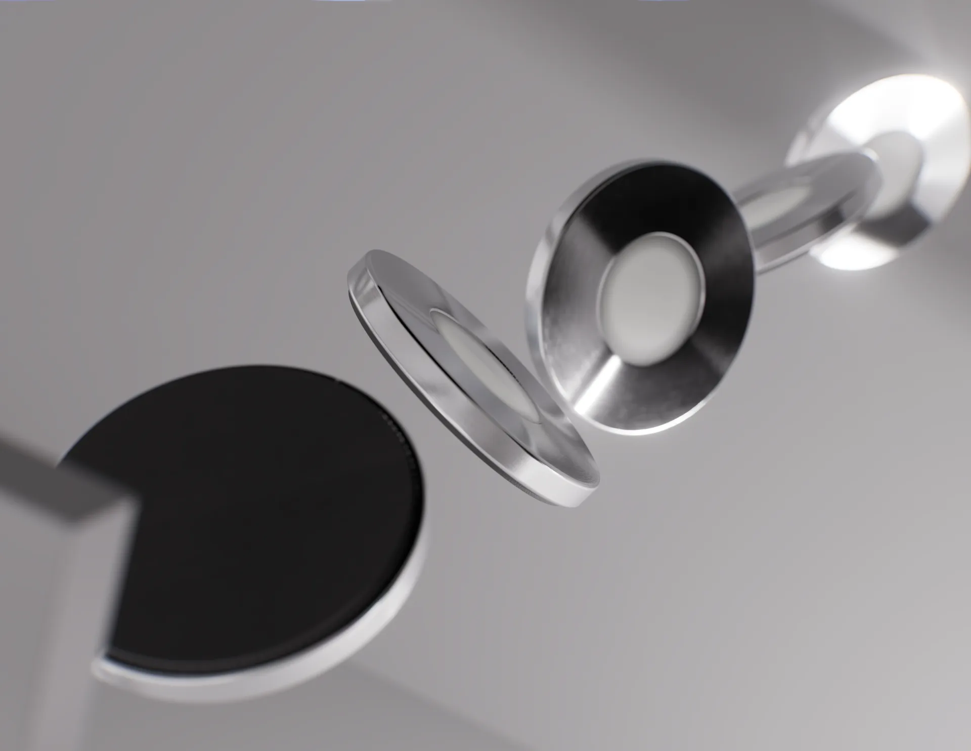 Exploded view of the Norma disc: its steel layers floating.