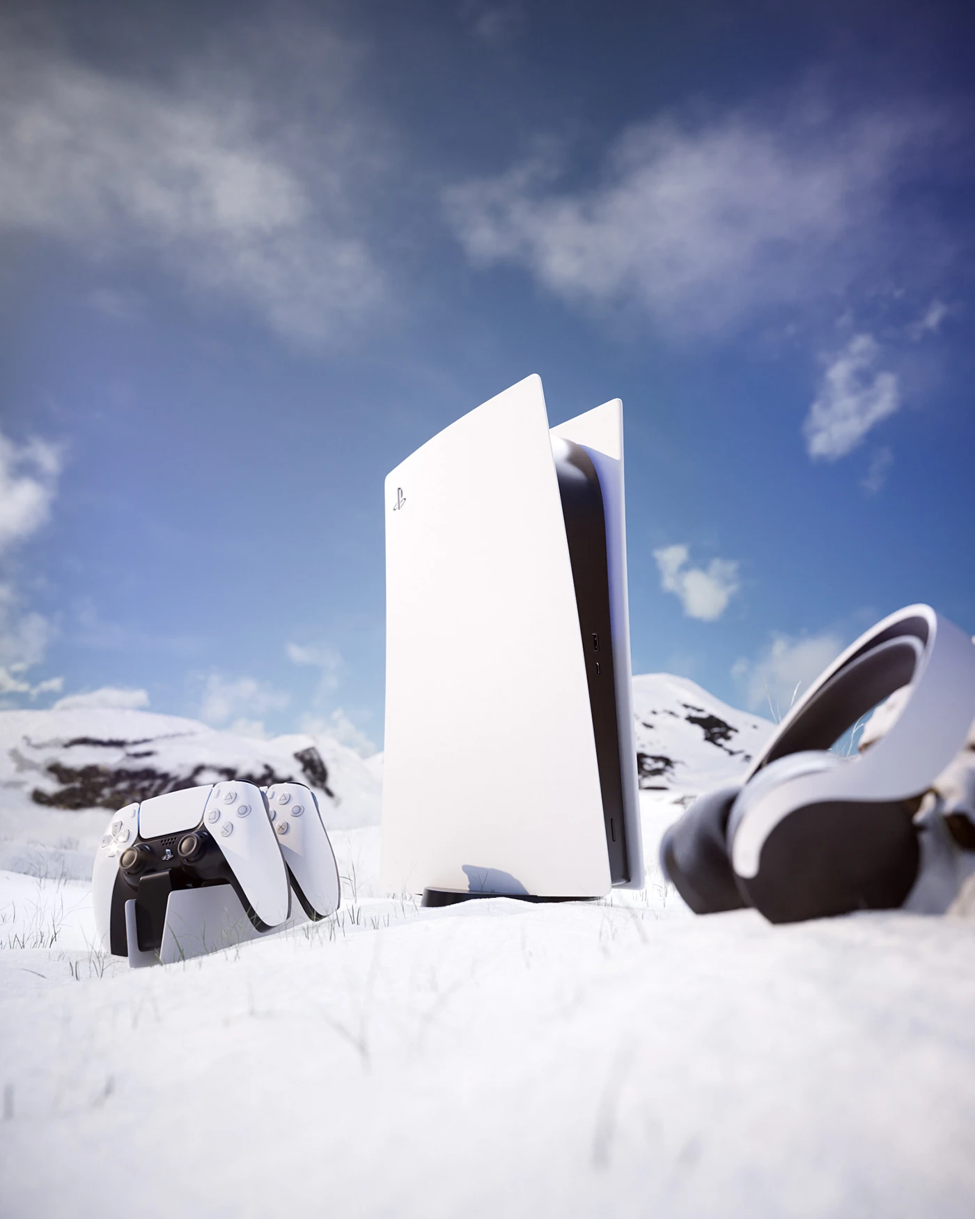 PlayStation 5 — CGI — étude 3D, vue 10